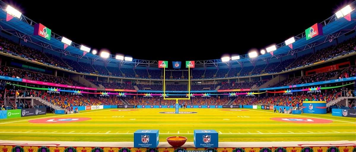 NFL India Premier League Diwali special event with illuminated stadium and traditional Indian decorations