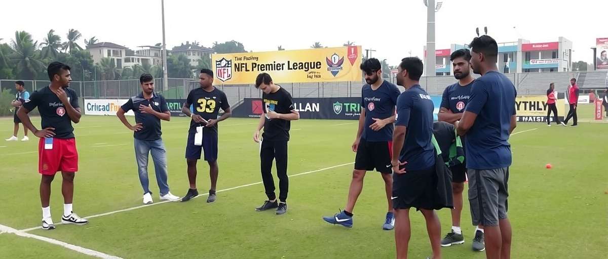NFL India Premier League players at a community meetup in Bangalore